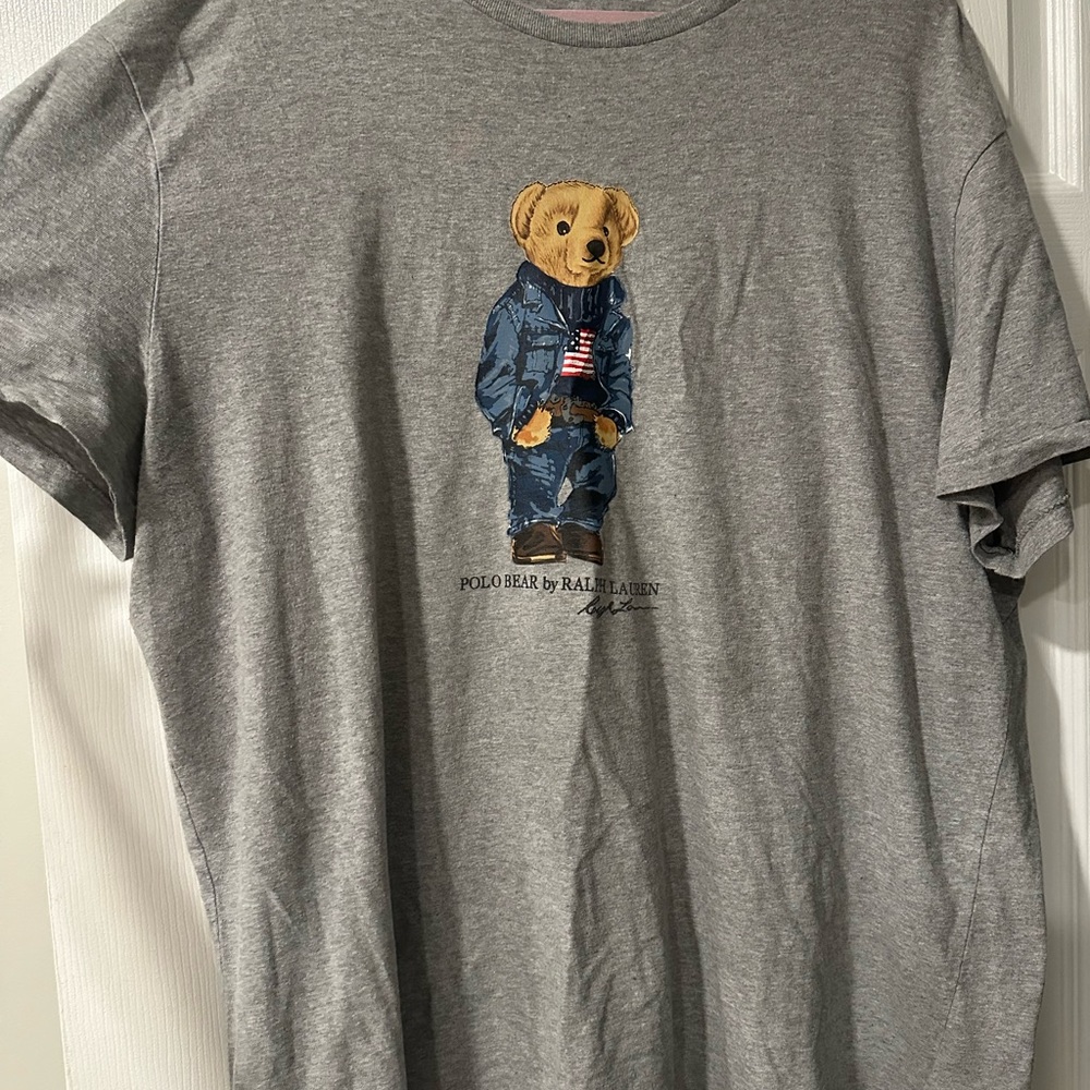 Polo Bear Graphic T-Shirt in Gray